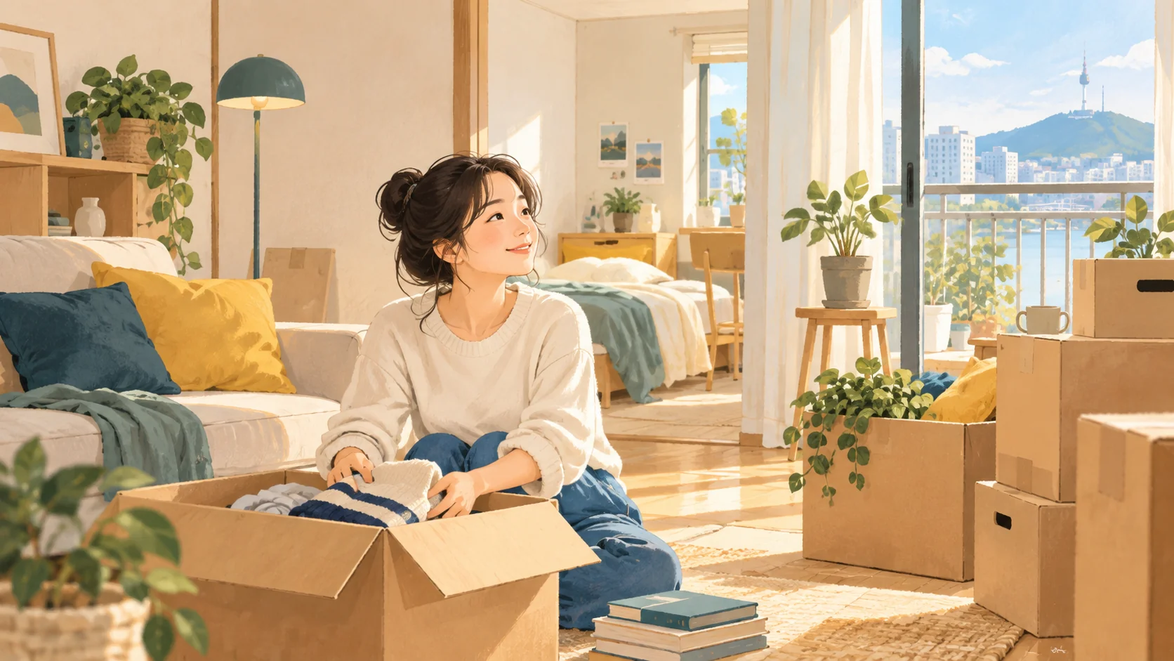청년 주거지원, 전국 사업과 지역 사업 구분하기 관련 일러스트