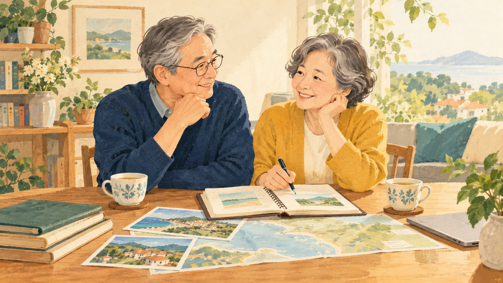 기초연금 신청 전 확인할 사항 관련 일러스트